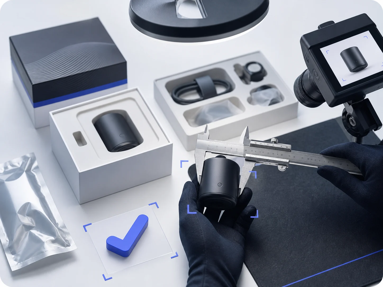 Product quality inspection with measurement and evidence capture