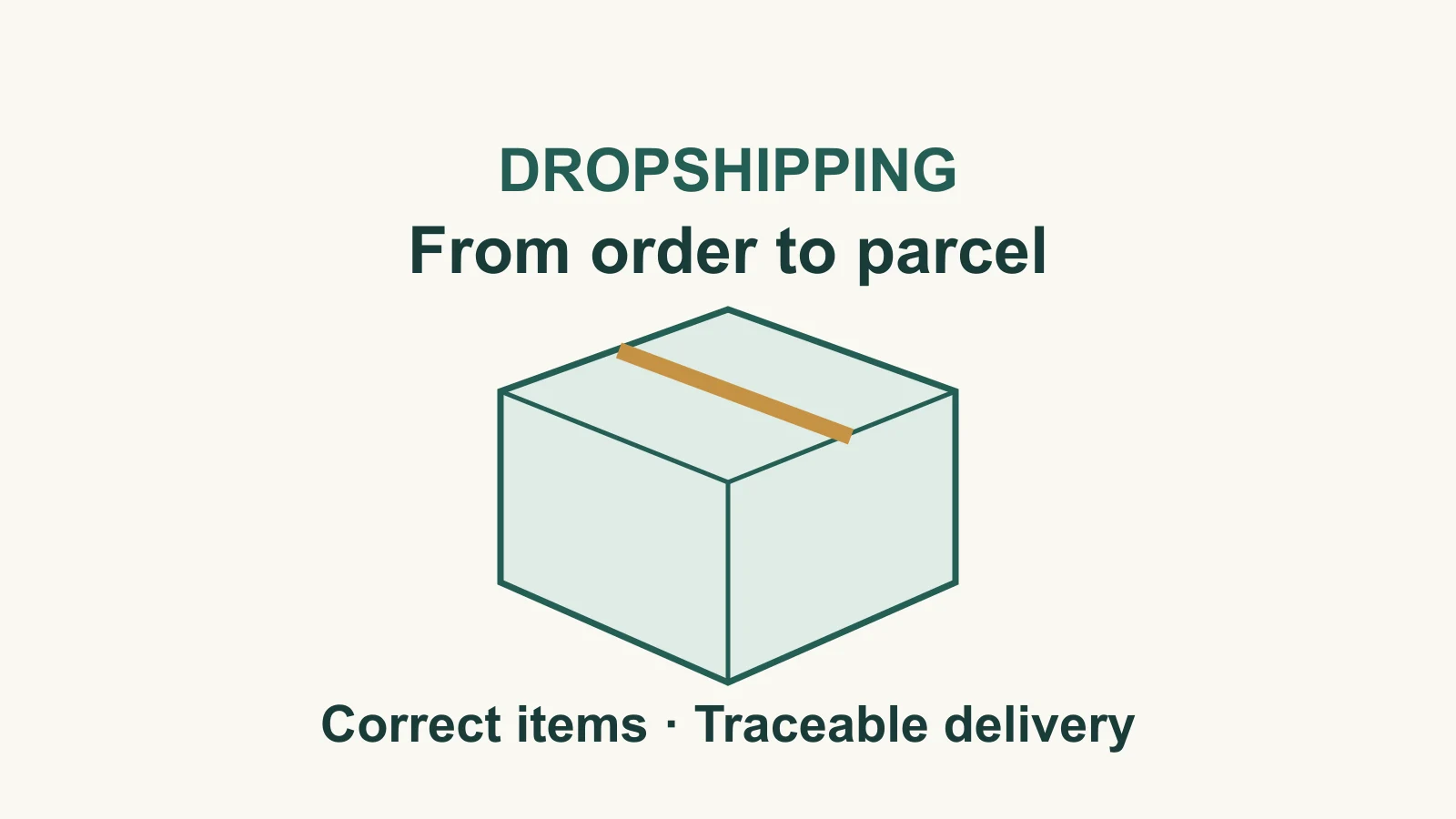 A carton connects a customer order with the correct items and traceable delivery.