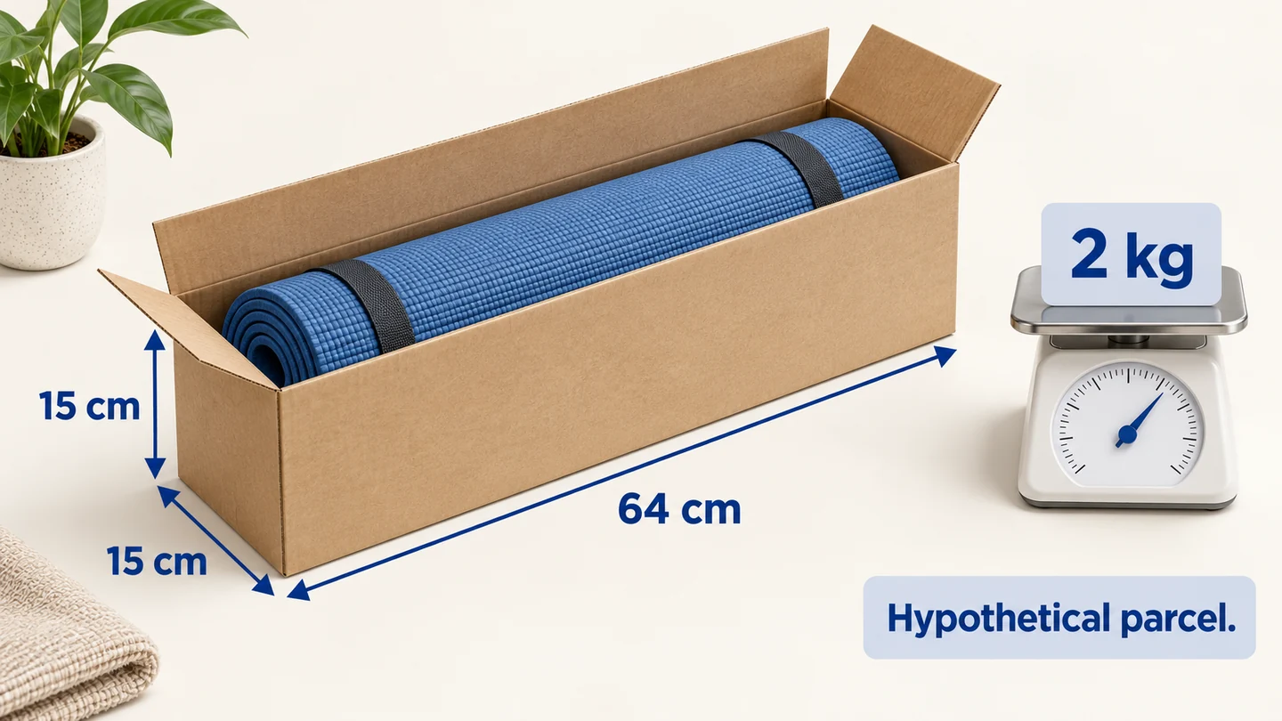 Freight needs the outer packed dimensions and gross weight of the roll