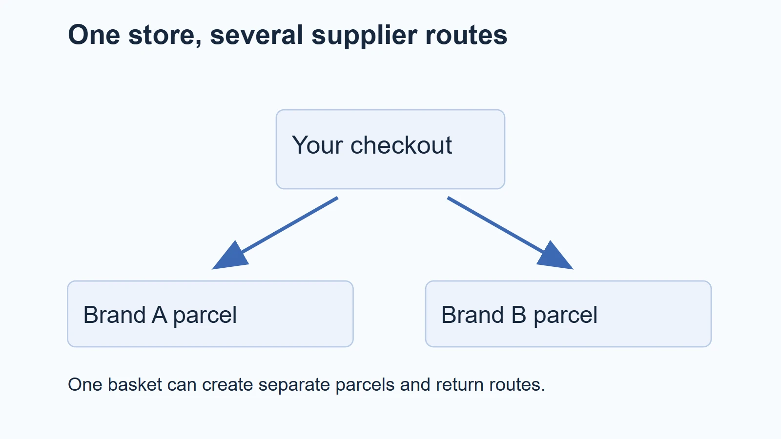 Illustration: One store, several supplier routes