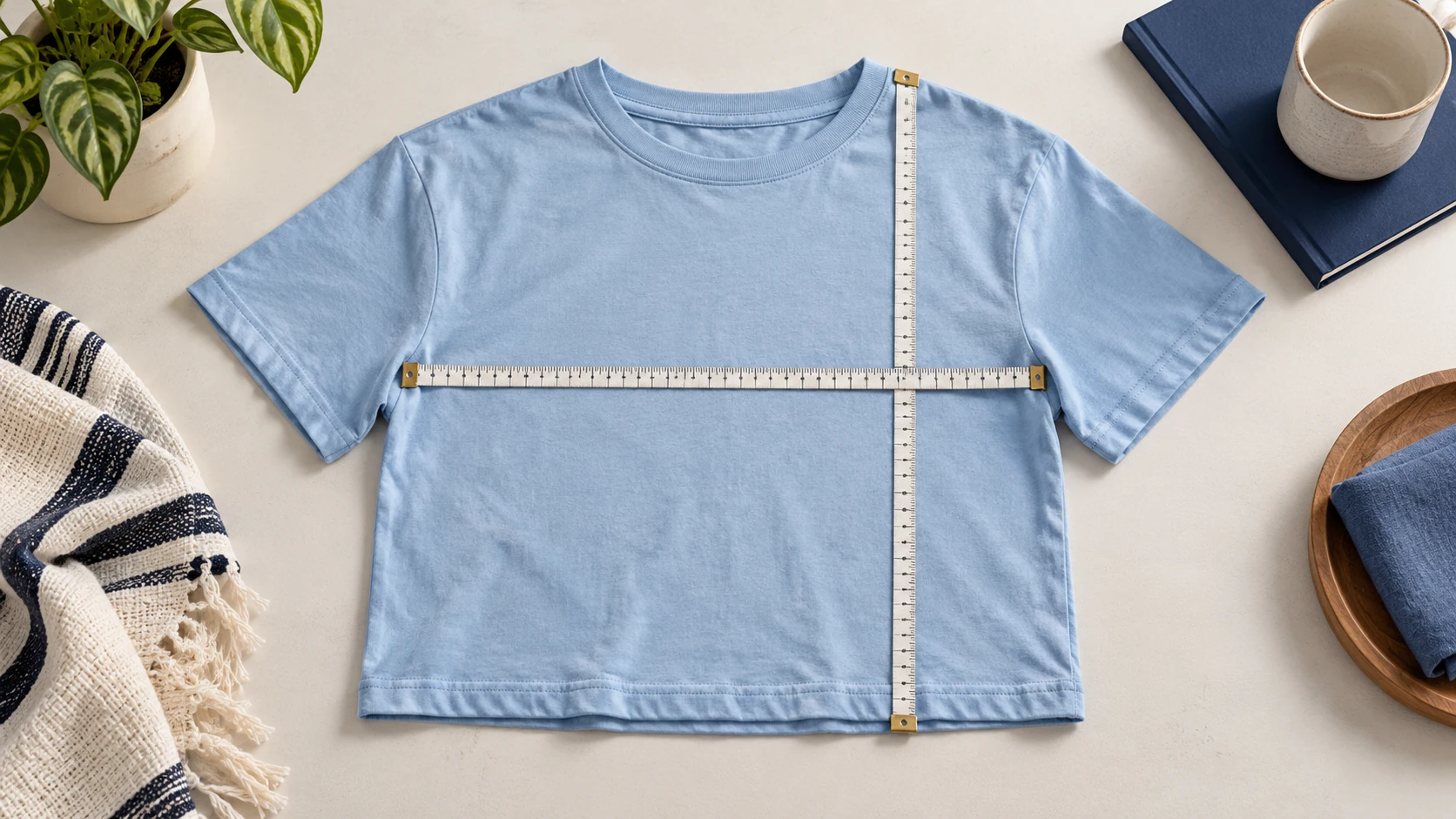 See where flat chest width and shoulder-to-hem length are measured.