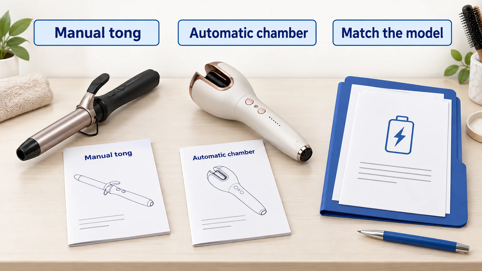 A manual tong and automatic chamber need their own instructions and evidence