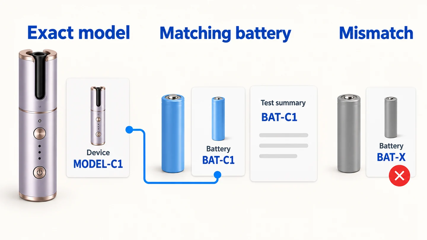 Battery documents must match the exact configuration being shipped