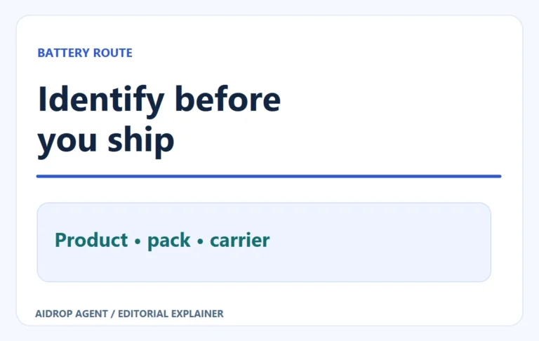 Conceptual overview of dropshipping lithium battery shipping