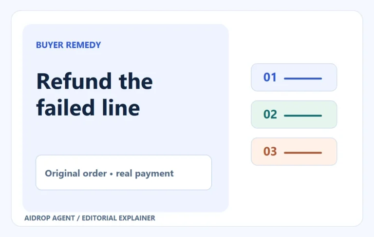 Editorial illustration for dropshipping partial refunds.