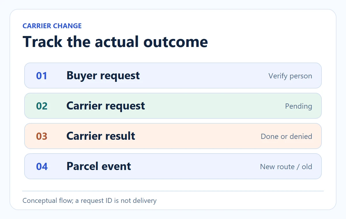 Diagram: Track the actual outcome