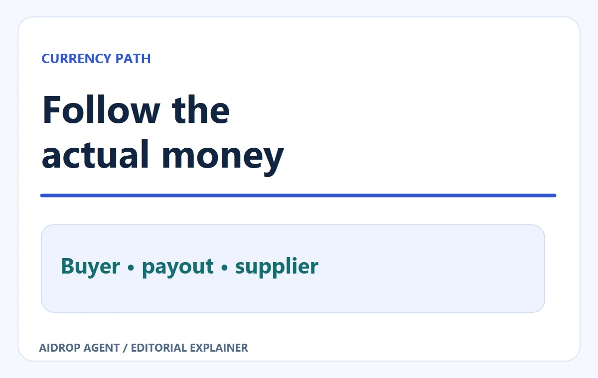 Editorial illustration for multi currency dropshipping pricing.