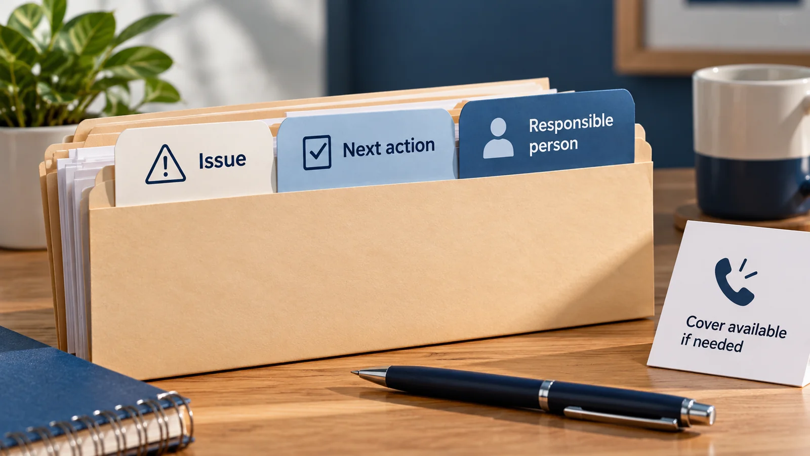 Illustration: A visible queue needs a named next action and decision owner.