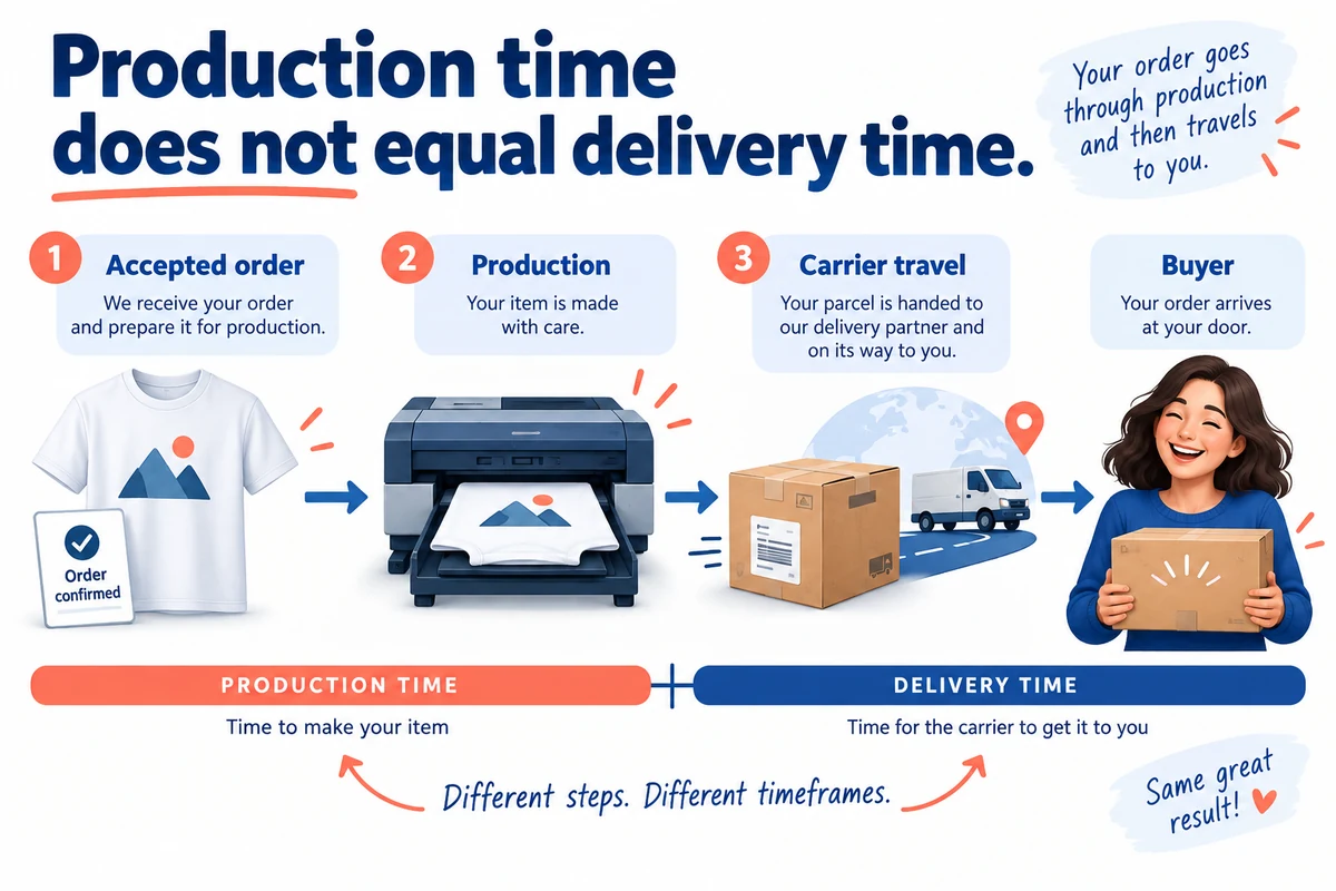 Production time does not equal delivery time